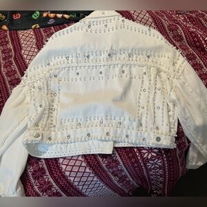 Beaded bridal Jean jacket